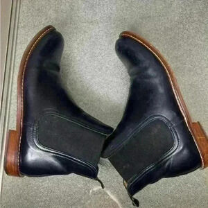 OTISOPSE Italian Leather Chelsea Ankle Boots Black Size 6